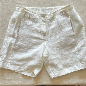 J. Jill NWT Love Linen White Shorts, size 6